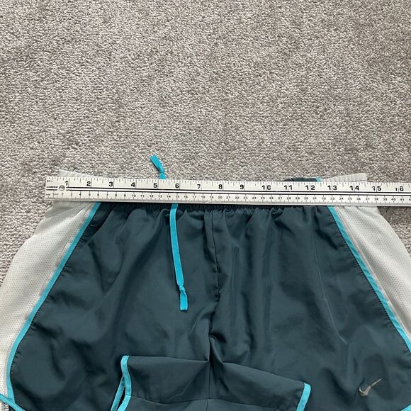 Nike Dri-Fit Active Shorts Women Medium Blue Elastic Waist Athletic Running 30x4 - Picture 6 of 14
